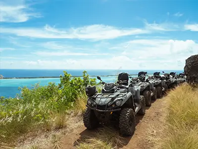 Can-Am quad used for guided ATV tours in Bora Bora