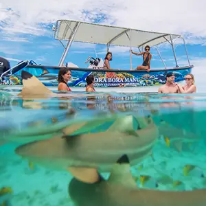 Reef Discovery boat used for the Bora Bora ATV and snorkeling combo