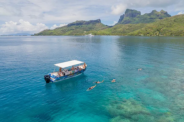 Bora Bora ATV, snorkeling and Polynesian lunch land and sea combo