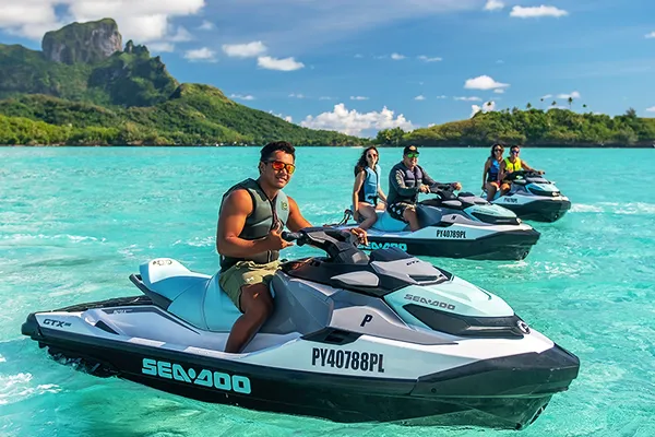 Bora Bora Mount Popoti ATV and lagoon jet ski land and sea combo