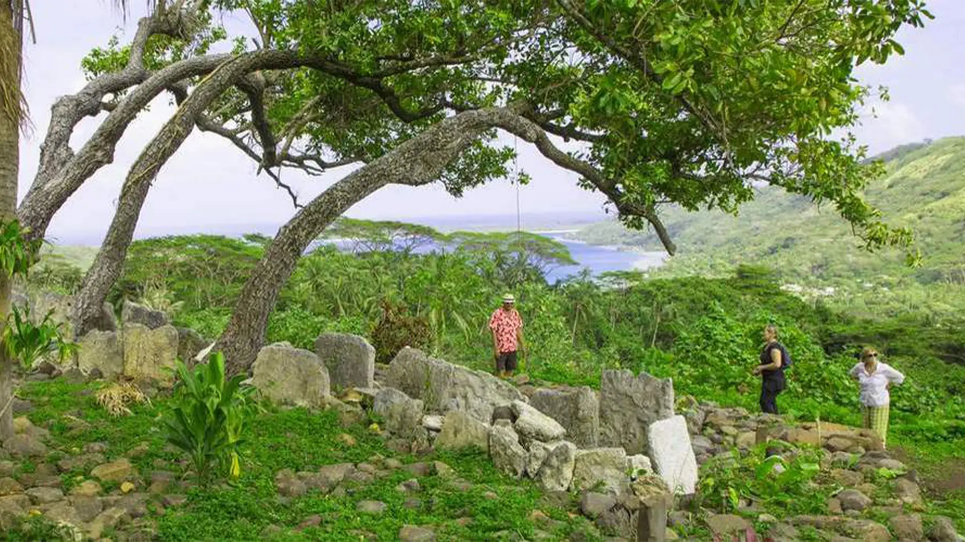 Guided ATV tour through Faanui Valley mountain trails and cultural sites in Bora Bora