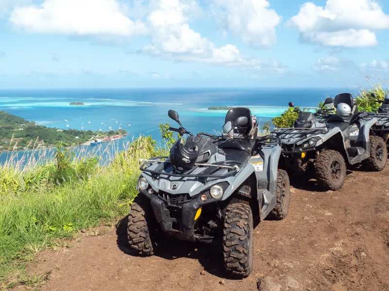 ATV tour on Mount Popoti with panoramic views over Bora Bora