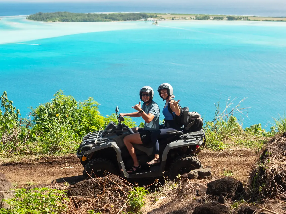 ATV tour route toward Mount Popoti in Bora Bora