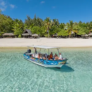 Guided snorkeling stop during the Bora Bora ATV and Reef Discovery combo